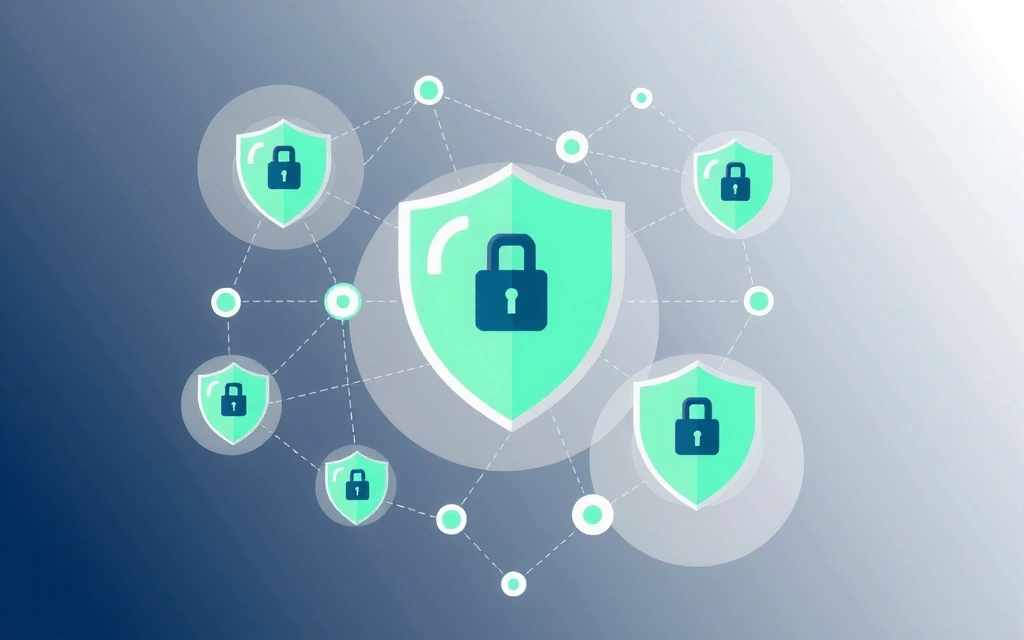 Rappresentazione astratta di sicurezza digitale e privacy