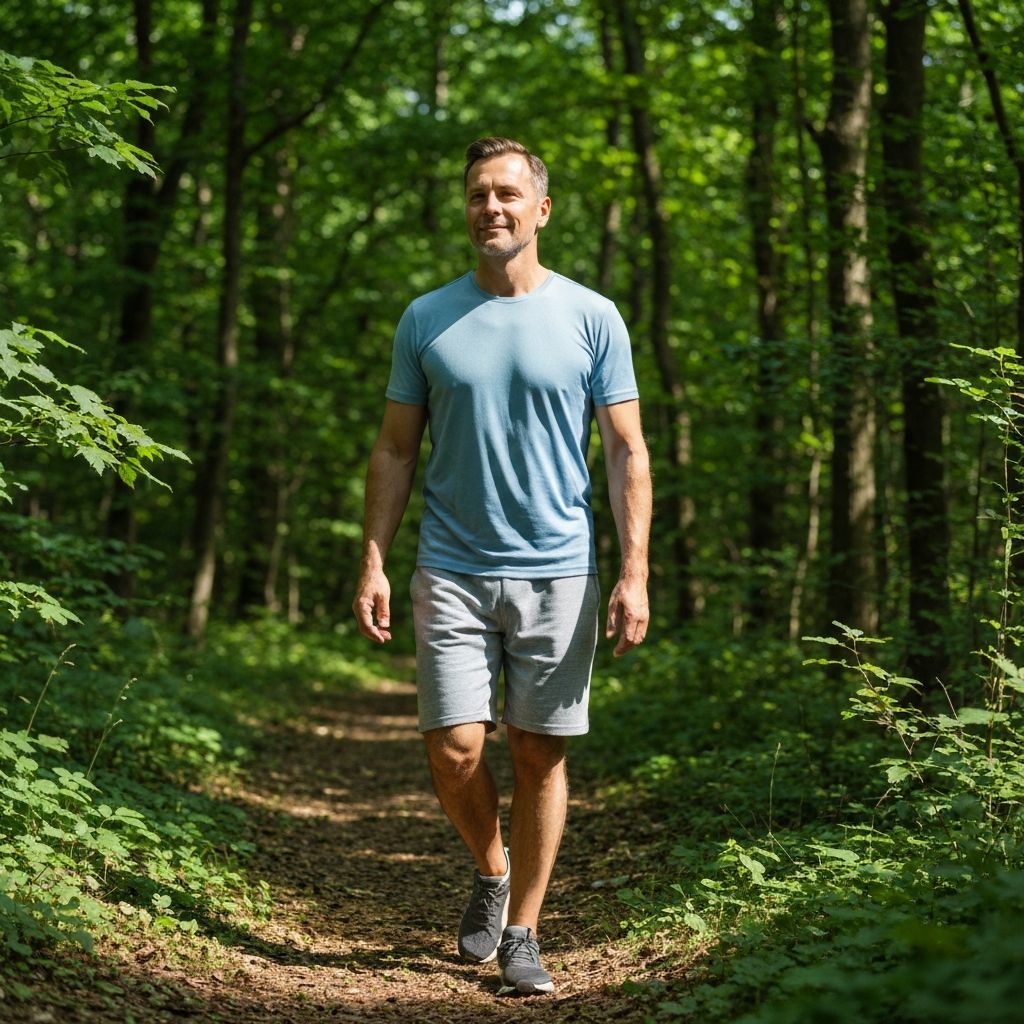 Hälsosam man utomhus